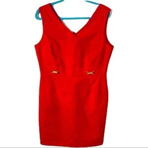 Tahari by Arthur S Levine Orange Sheath Dress Size 16